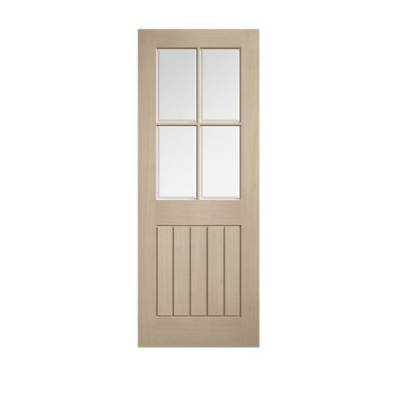 Blonde Oak Mexicano Glazed Internal Door Wooden Timber - Doo...
